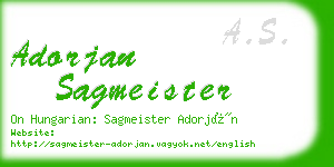 adorjan sagmeister business card